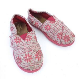 Tiny Toms Size 11 Snowflake Shoes Toddler Flats Slip On Boys Girls Unisex Shoes